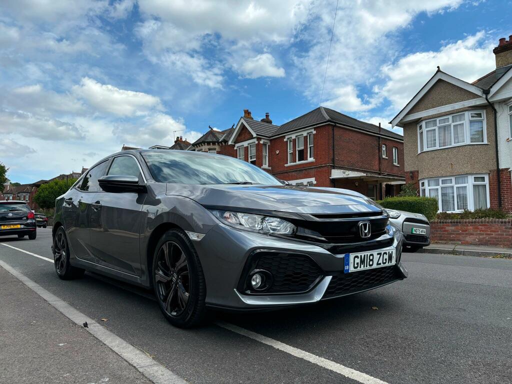Honda Civic 1.0 Vtec Turbo Sr Cvt Euro 6 Ss GM18ZGW Grey #3