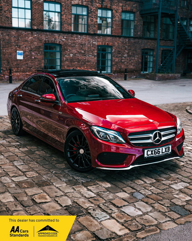 Mercedes-Benz C Class 2.1 C220d Amg Line Premium Plus Saloon Diese Red