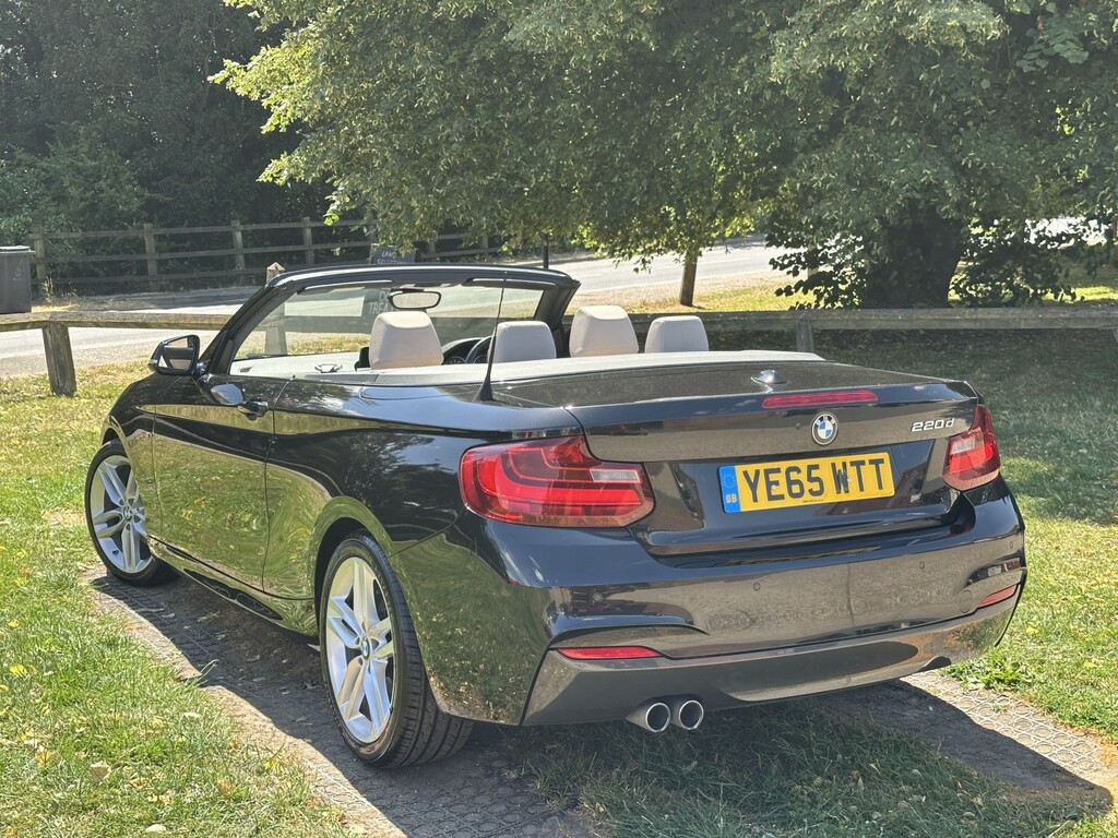 BMW 2 Series Convertible 2.0 220D M Sport Convertible 2016 Black #3