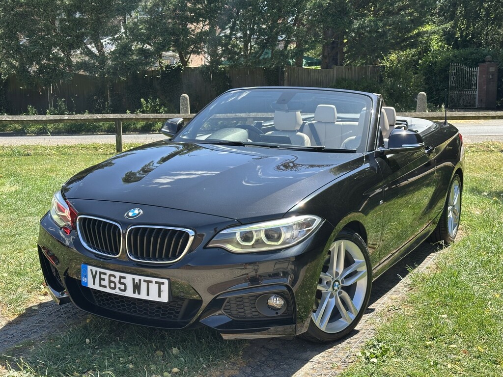 BMW 2 Series Convertible 2.0 220D M Sport Convertible 2016 Black #2