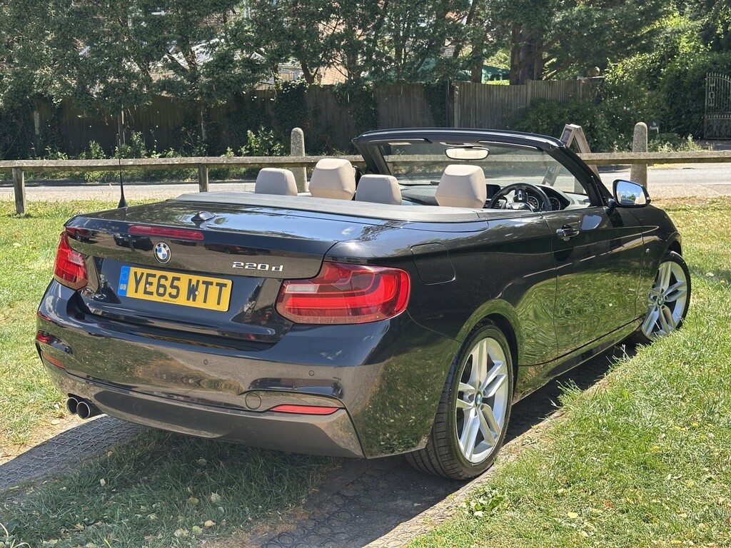 BMW 2 Series Convertible 2.0 220D M Sport Convertible 2016 Black #4