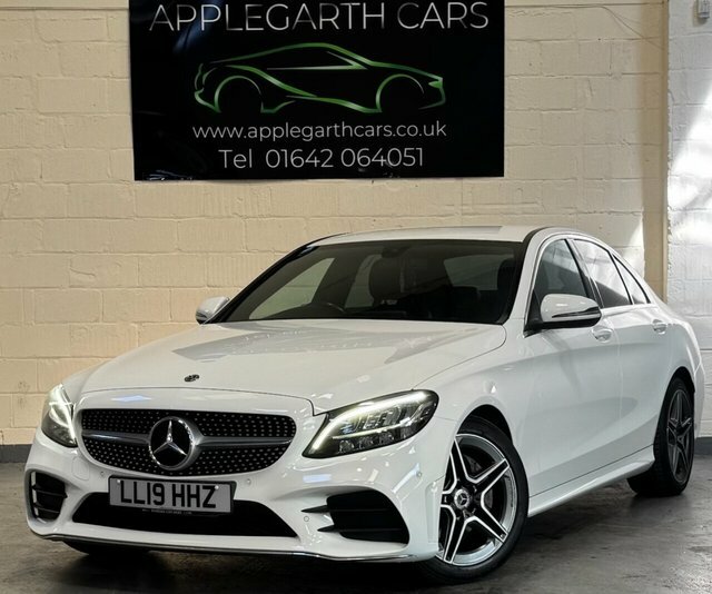 Mercedes-Benz C Class C200d Amg Line Saloon LL19HHZ White #3
