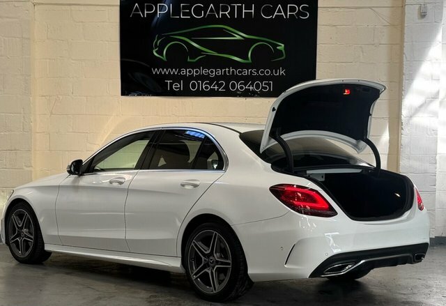 Mercedes-Benz C Class C200d Amg Line Saloon LL19HHZ White #6