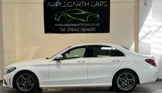 Mercedes-Benz C Class C200d Amg Line Saloon LL19HHZ White #4