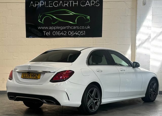 Mercedes-Benz C Class C200d Amg Line Saloon LL19HHZ White #2
