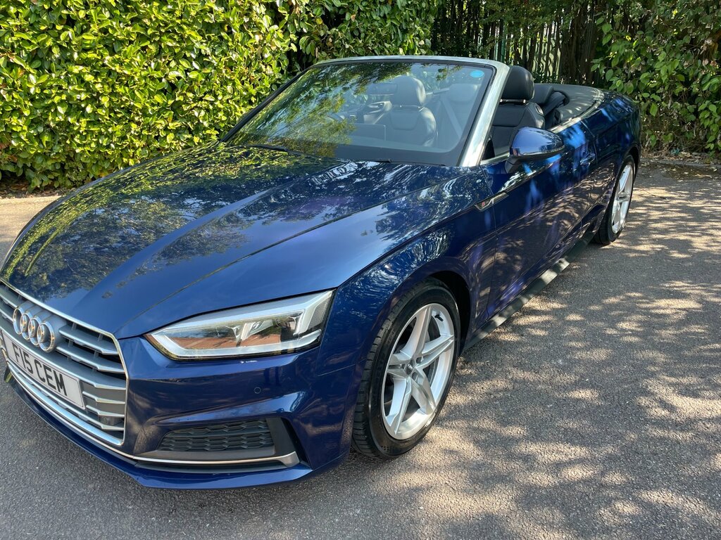 Audi A5 2.0 Tdi S Line Convertible S Tronic Eur Blue #6