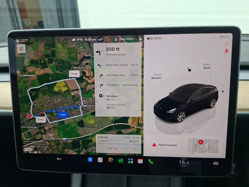Tesla Model Y Rwd 19Alloys, Pan Roof, Black Lthr, Sat Black #10