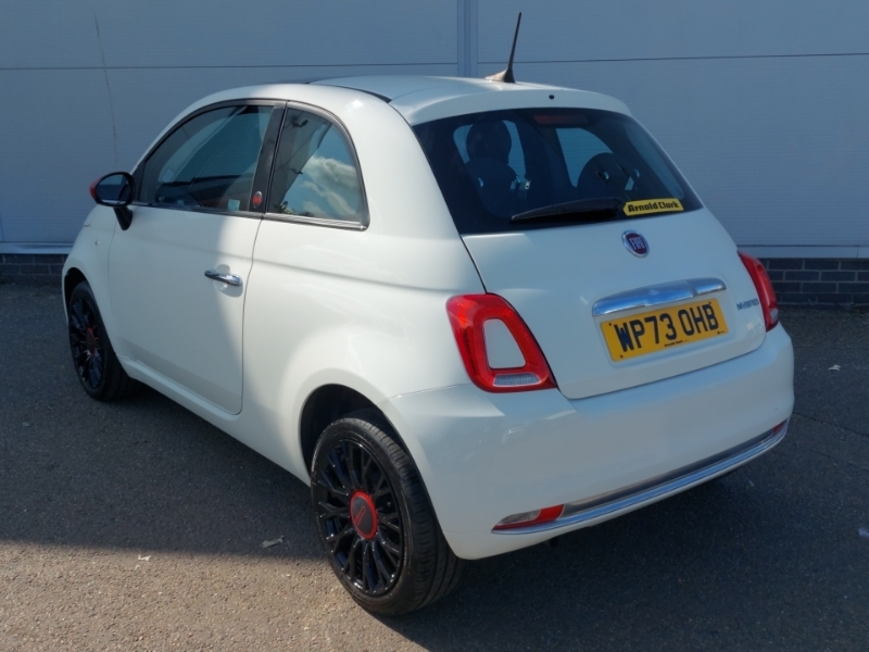 Fiat 500 1.0 Mild Hybrid Red WP73OHB White #2