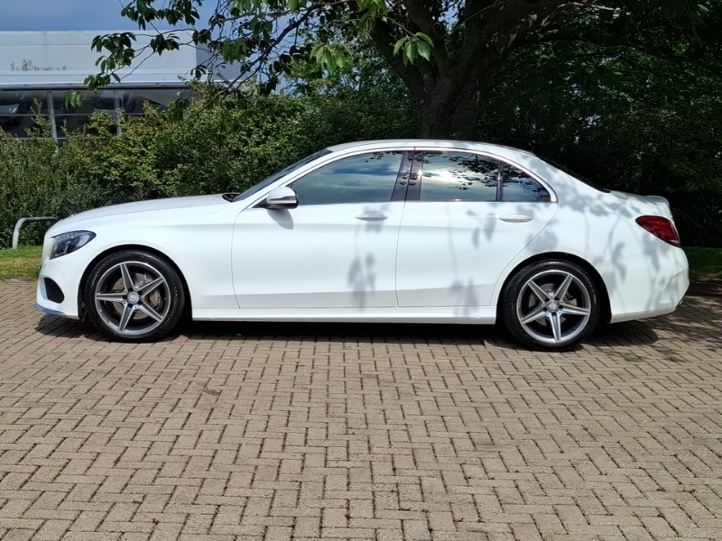Mercedes-Benz C Class C200d Amg Line White #4
