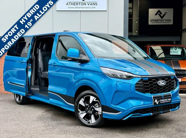 Ford Transit Custom 2.5 320 Duratec 11.8Kwh Sport Combi Van Plu LO74CFJ Blue