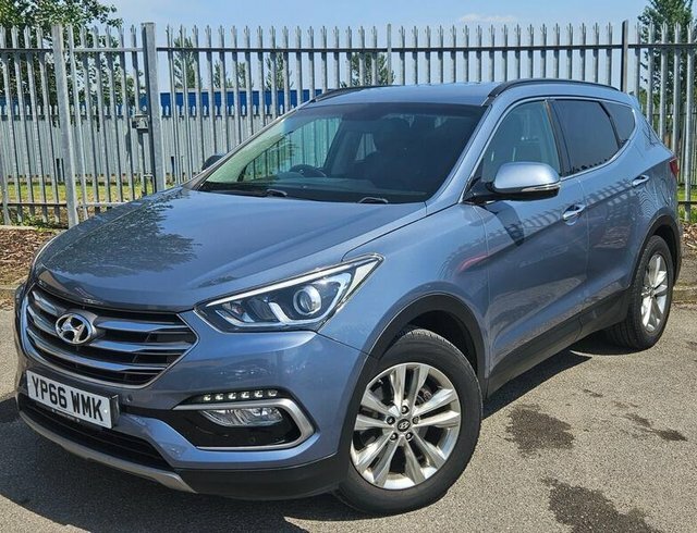 Hyundai Santa Fe 2.2 Crdi Blue Drive Premium Suv 4W YP66WMK Blue #2