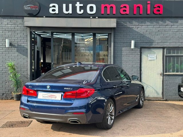 BMW 5 Series 520D M Sport Saloon Blue #4