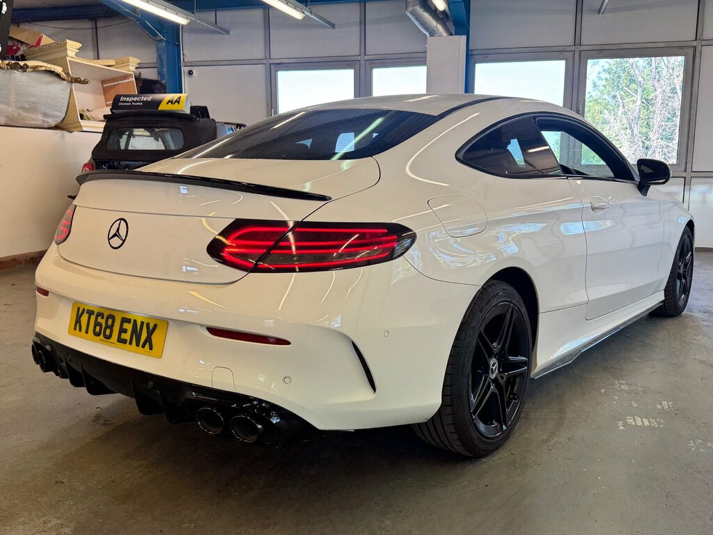 Mercedes-Benz C Class 2.0 C300d Amg Line Premium Coupe G-tr KT68ENX White #6
