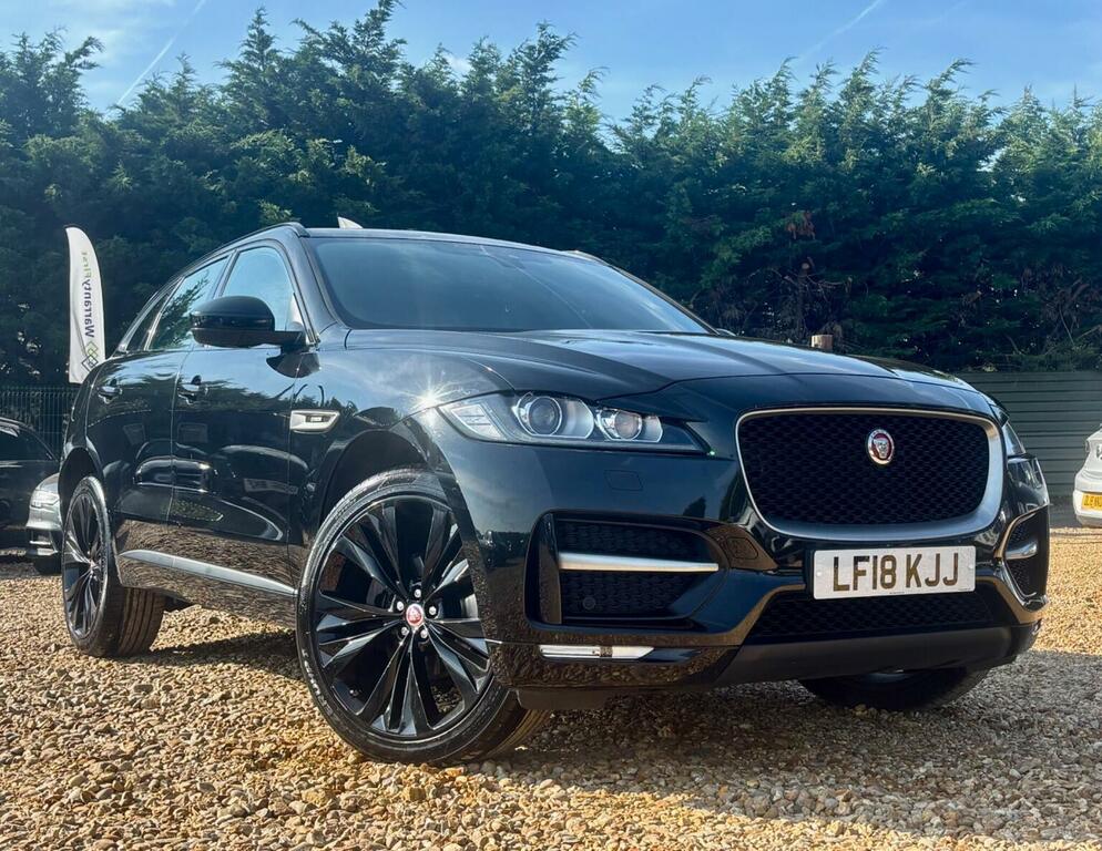 Jaguar F-Pace 2.0 D180 R-sport Awd Euro 6 Ss 2018 LF18KJJ Black #2