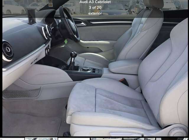 Audi A3 Cabriolet 1.6 Tdi Sport Convertible Euro 6 Silver #5