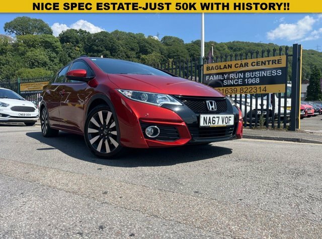 Honda Civic 1.8 I-vtec Se Plus Tourer Euro 6 Red