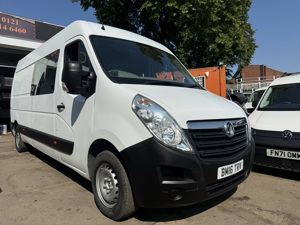Vauxhall Movano Combi Van Crew Lwb X 6 Seats Ex Ministry 2.3 Ulez White
