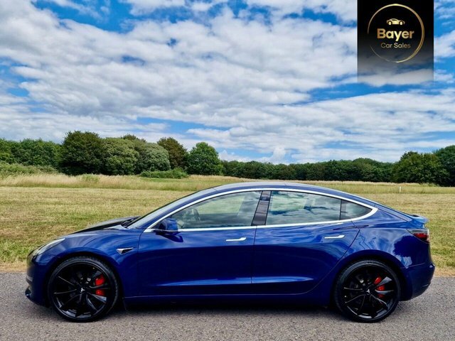 Tesla Model 3 Motor Performance Saloon SK69PZV Blue #3