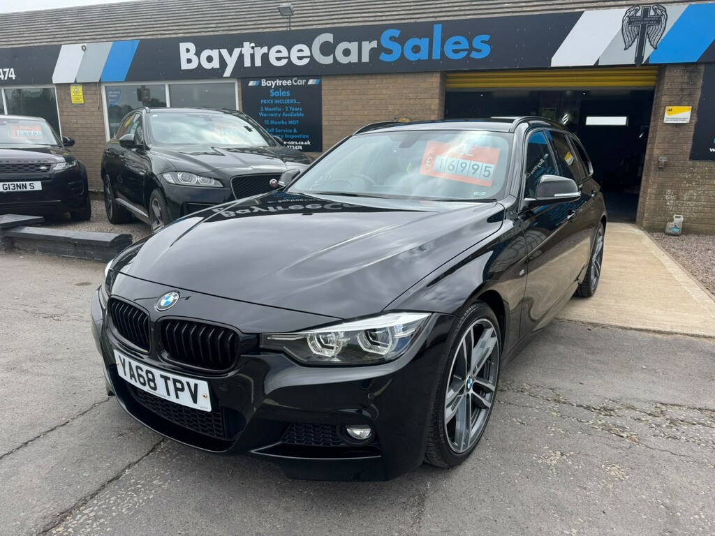BMW 3 Series Estate 2.0 318D M Sport Shadow Edition Touring 20 YA68TPV Black #4