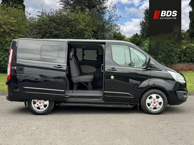 Ford Transit Custom 6 Seat Euro 6 Combi Van Twin Door BC17VLO Black #3