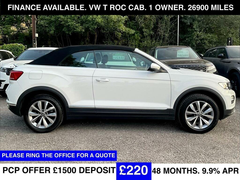 Volkswagen T-Roc 1.0 Tsi Design Cabriolet Euro 6 Ss White