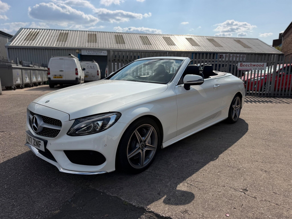 Mercedes-Benz C Class 2.1 D Amg Line Premium Plus Cabriolet G-tronic KW17ZNF White #2