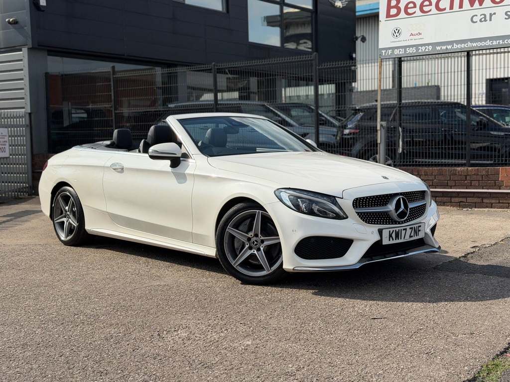 Mercedes-Benz C Class 2.1 D Amg Line Premium Plus Cabriolet G-tronic KW17ZNF White