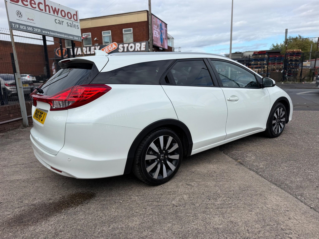 Honda Civic 1.8 I-vtec Sr Tourer Euro 6 Ss White #3