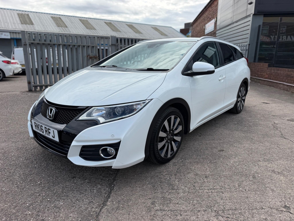 Honda Civic 1.8 I-vtec Sr Tourer Euro 6 Ss White #2