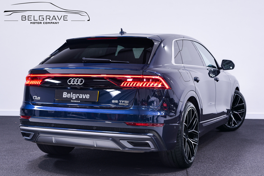 Audi Q8 3.0 Tfsi V6 55 S Line Suv Tiptronic Qua Blue #3