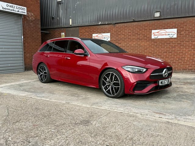 Mercedes-Benz C Class 2.0 C300h Mhev Amg Line Premium Estate Petro Red