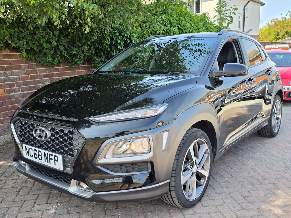 Hyundai Kona 1.0 T-gdi Blue Drive Premium Se Euro 6 Ss Black #3