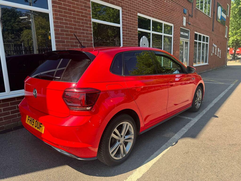 Volkswagen Polo 1.0 Tsi R-line Euro 6 Ss FH19OUF Red #3