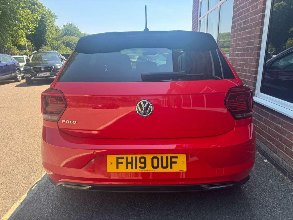 Volkswagen Polo 1.0 Tsi R-line Euro 6 Ss FH19OUF Red #4