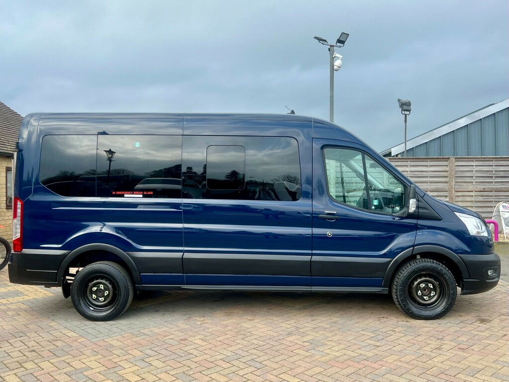 Ford Transit Custom 410 Tdci 130 L3h2 Trend Ecoblue 14 Seat Minibus Lw WN22SBX Blue #4