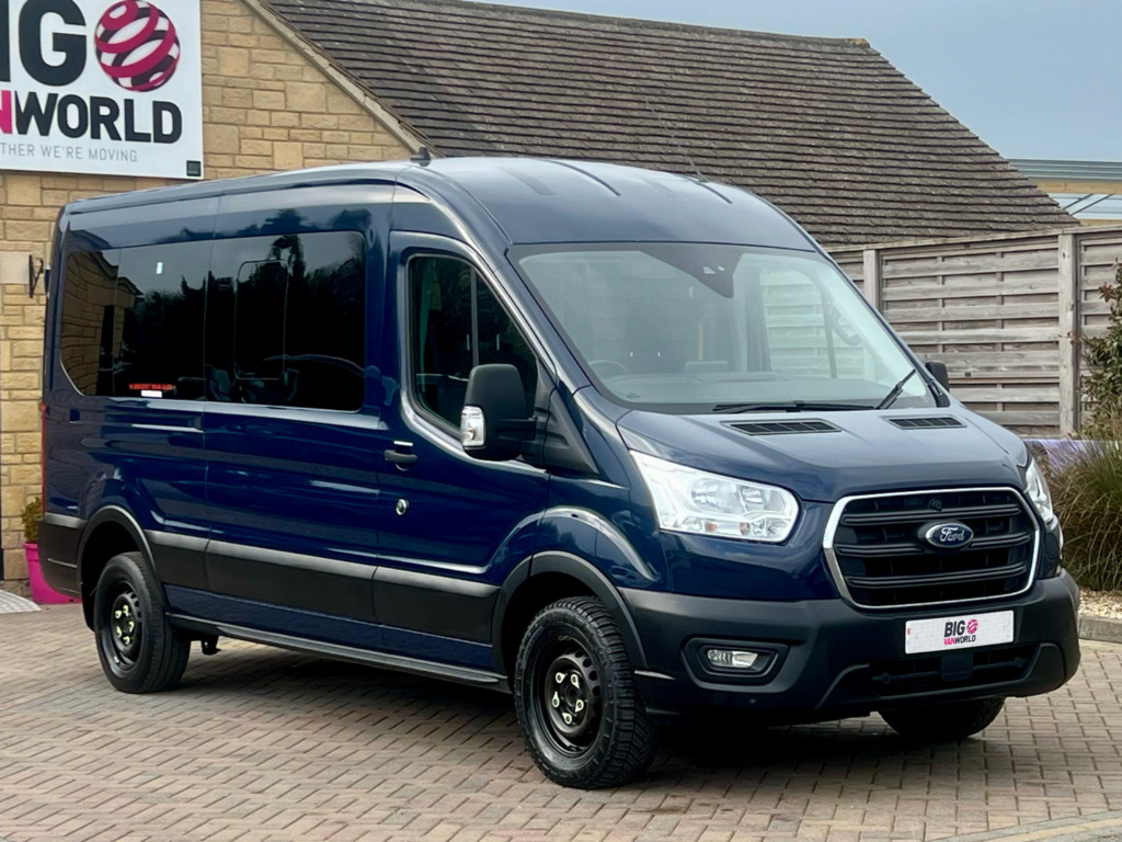 Ford Transit Custom 410 Tdci 130 L3h2 Trend Ecoblue 14 Seat Minibus Lw WN22SBX Blue #3