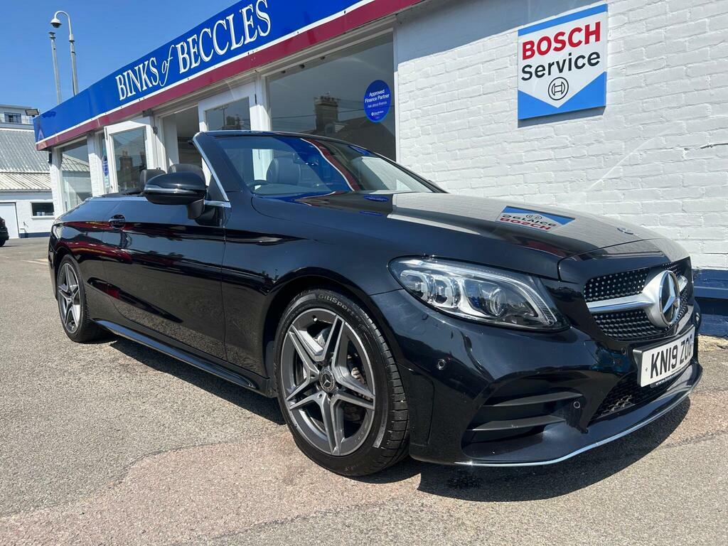 Mercedes-Benz C Class 2.0 C220d Amg Line Premium Cabriolet G-tronic E Black