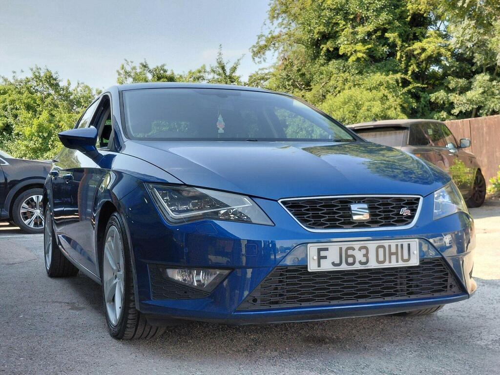 Seat Leon Hatchback 2.0 Tdi Cr Fr Euro 5 Ss 201363 FJ63OHU Blue #4
