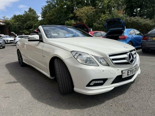 Mercedes-Benz E Class Convertible White #2