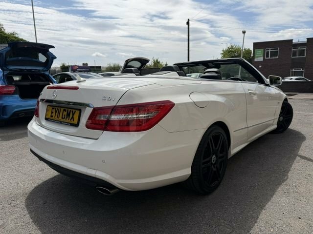 Mercedes-Benz E Class Convertible White #3