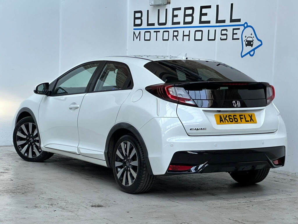 Honda Civic 1.4 I-vtec Se Plus Navi Euro 6 Ss White #4