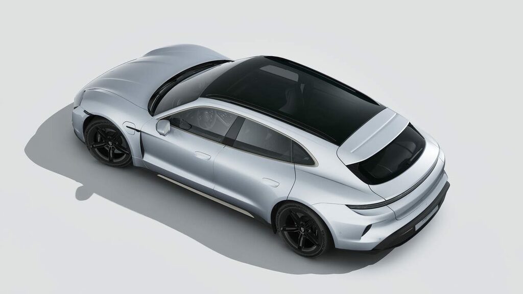 Porsche Taycan Electric Silver #4
