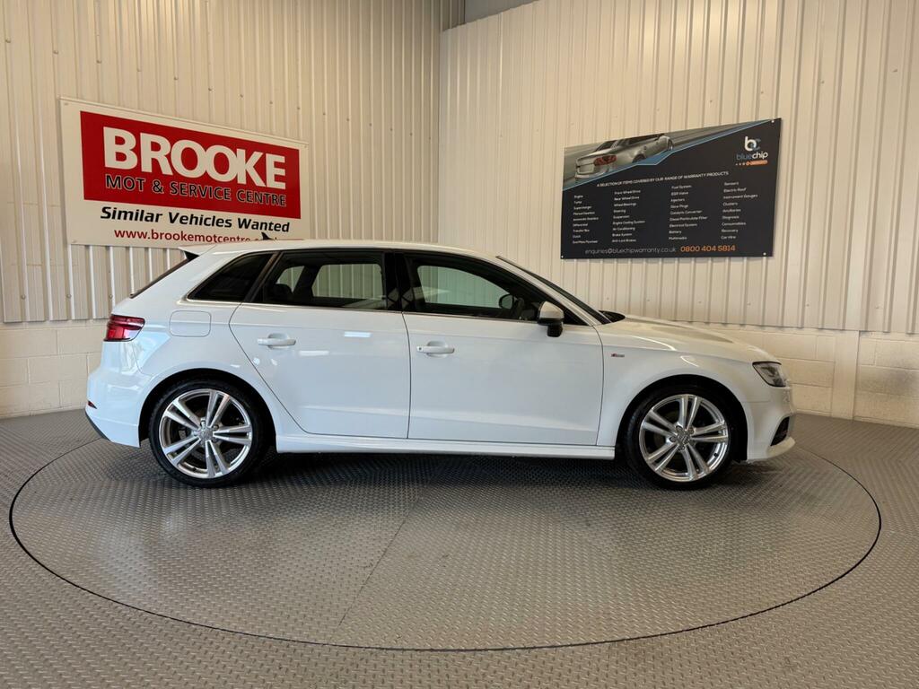 Audi A3 1.0 Tfsi 30 S Line Sportback Euro 6 Ss YB68CMK White #4