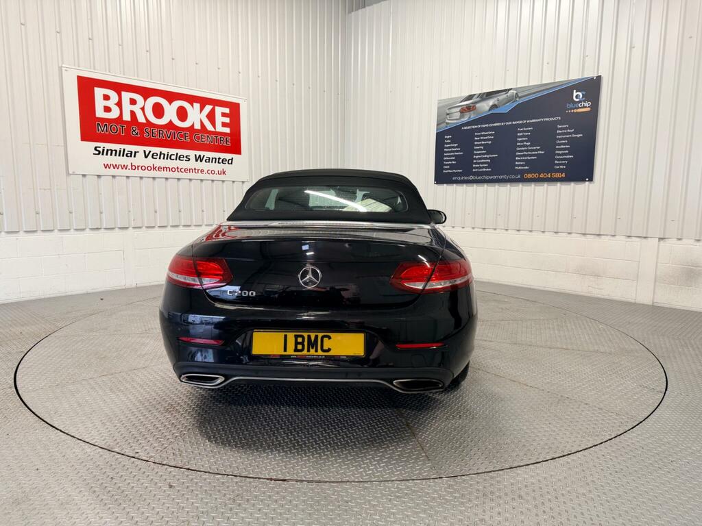 Mercedes-Benz C Class 2.0 C200 Sport Cabriolet G-tronic Euro 6 Ss GD67HVS Black #6