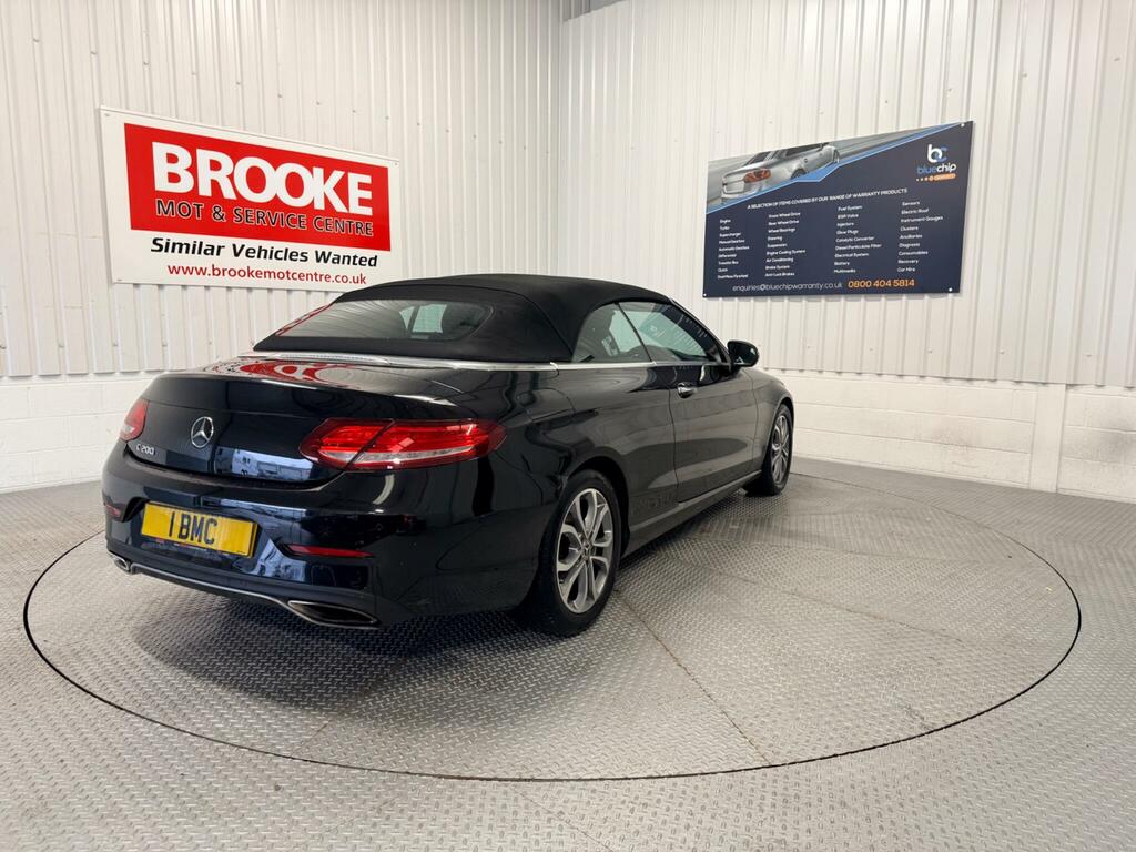 Mercedes-Benz C Class 2.0 C200 Sport Cabriolet G-tronic Euro 6 Ss GD67HVS Black #5