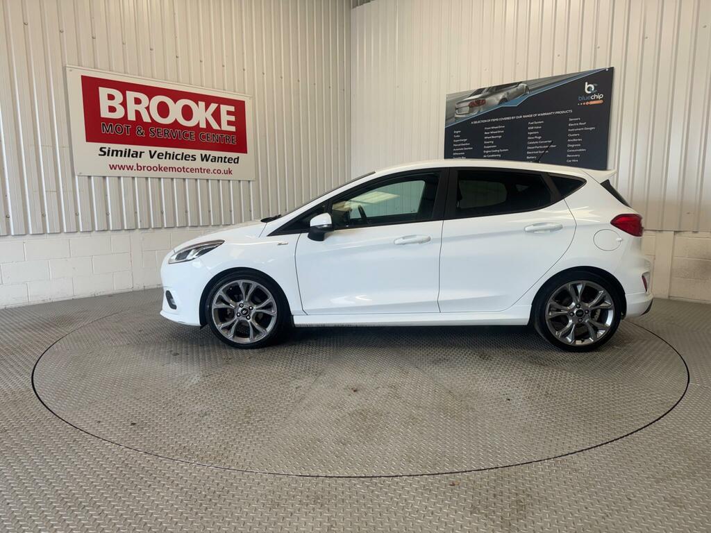 Ford Fiesta 1.0T Ecoboost St-line Euro 6 Ss HT68EJK White #4