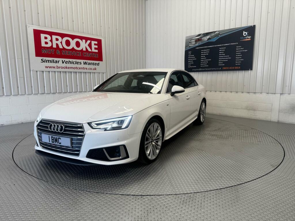 Audi A4 2.0 Tdi 35 S Line S Tronic Euro 6 Ss PG19GXX White #2