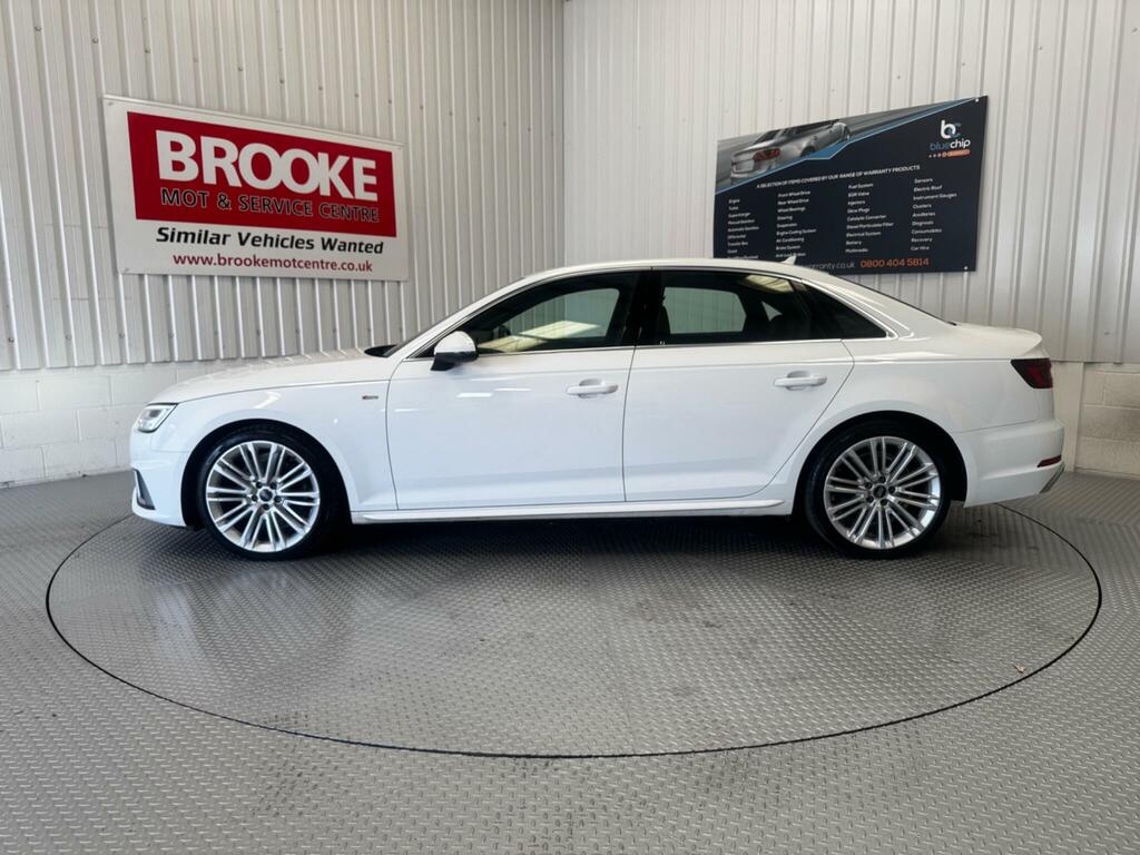 Audi A4 2.0 Tdi 35 S Line S Tronic Euro 6 Ss PG19GXX White #4