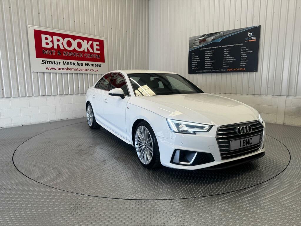 Audi A4 2.0 Tdi 35 S Line S Tronic Euro 6 Ss White