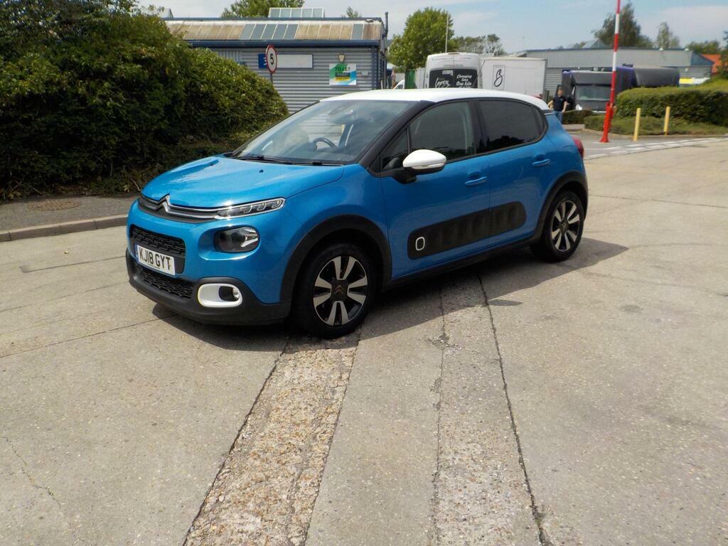 Citroen C3 1.2 Puretech Flair Euro 6 KJ18GYT Blue #4